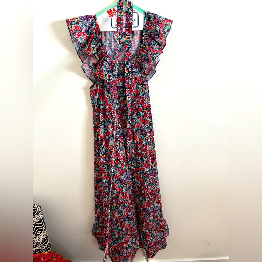 Christy Dawn dress size medium floral with tie.